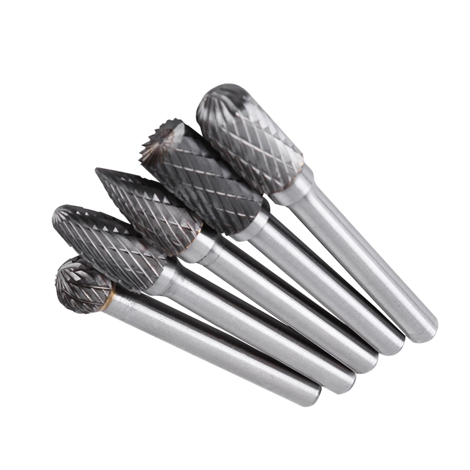 Dioche Smerigliatrice a Pinza 5 Pezzi Set di Frese in Acciaio Al Tungsteno per la Lavorazione di Lime a Doppia Riga con Testa da 6 Mm e Testa da 10 Mm