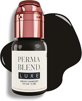 Perma Blend Luxe - Ready Darkest - Microblading Ink to Enhance Lip Color or Permanent Eye Liner - Lip Tattoo & Lip Blushing Supplies for Permanent Lip Color - Dark Brown Tattoo Ink - Vegan 0.5 oz