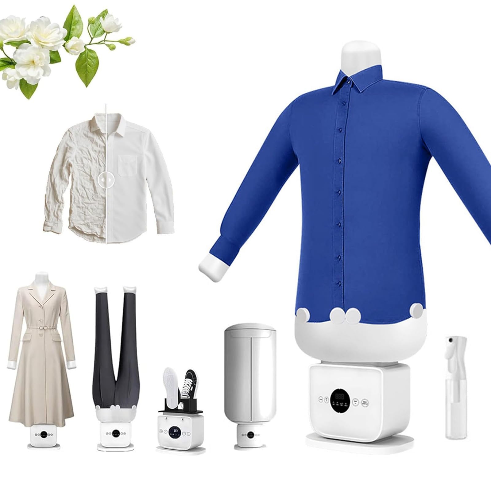 Generisch Automatisches Dampfbügeleisen, freihändiges Schnellbügeln, einstellbare Zeit und Temperatur, ideal für Hemden, Hosen und Schuhe, perfekt für Studentenwohnheim, Wohnung und Reisen