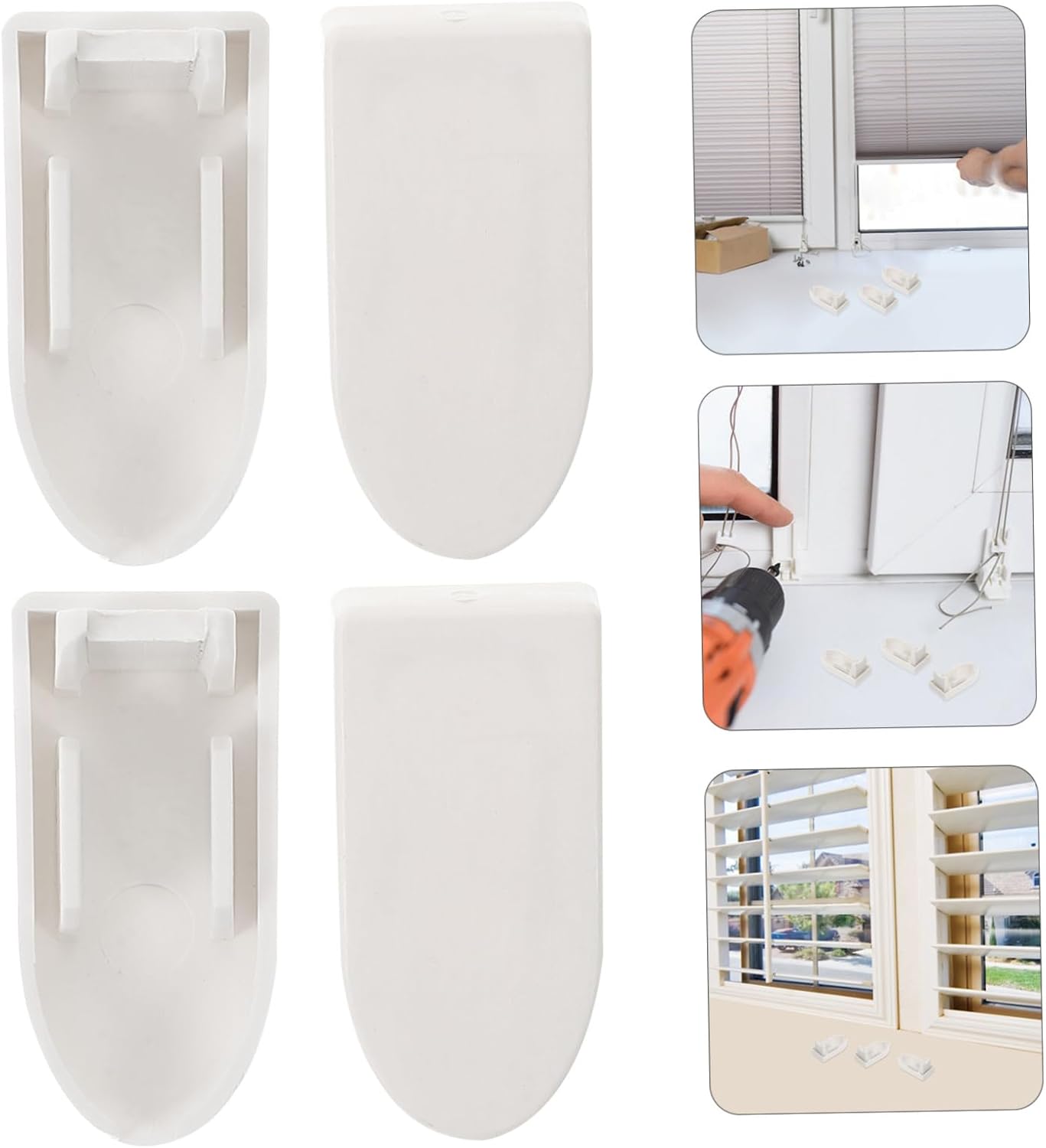 IMIKEYA 5sets Shutter Hook Blinds Bottom Rail End Caps Blind Clips Bottom Rail End Caps for Blinds Roller Blind Chain Blind Cord Safety Device No Drill Blinds Plastic 20pcs*5 10 61ojVRotaCL. AC SL1500