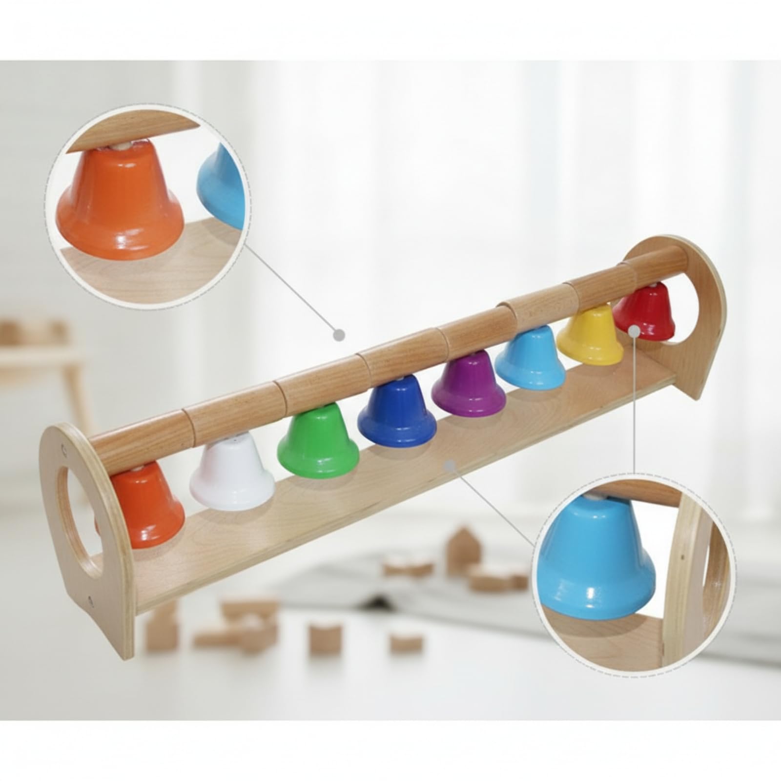 Kinder Musikinstrument Xylophon Glockenspiel Klangspielzeug Holzspielzeug Lernspielzeug mit Holzstab Und Metallklangplatten für Vorschule Kindergarten Zuhause