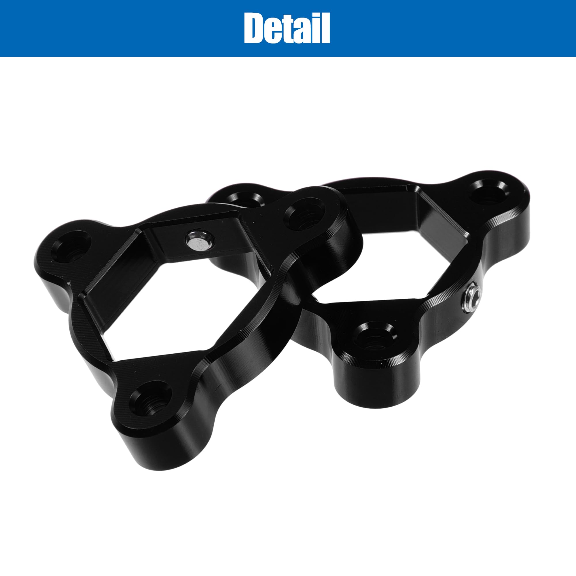 Motoforti 22mm Regolatori di precarico forcella CNC in lega di alluminio nero per la maggior parte delle motociclette - Confezione da 2