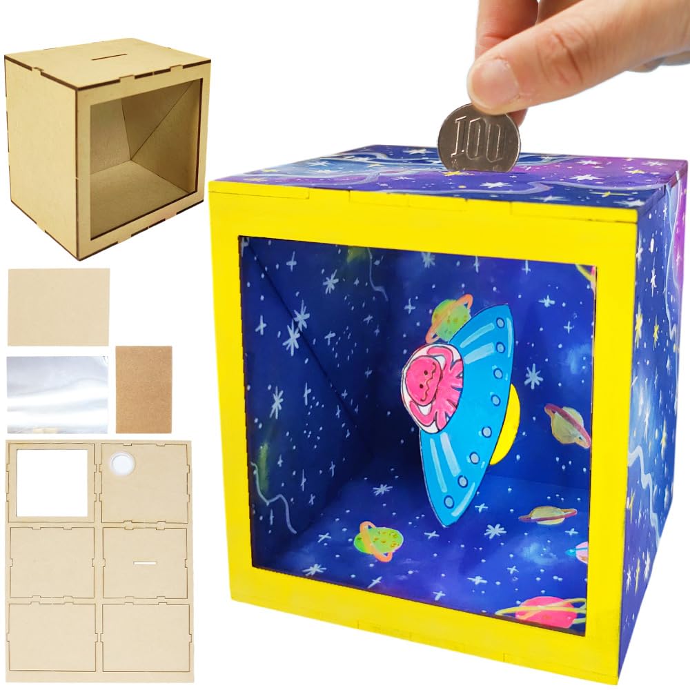 Amazon.co.jp: [たのつく] 木で作るトリック貯金箱 お金が消える