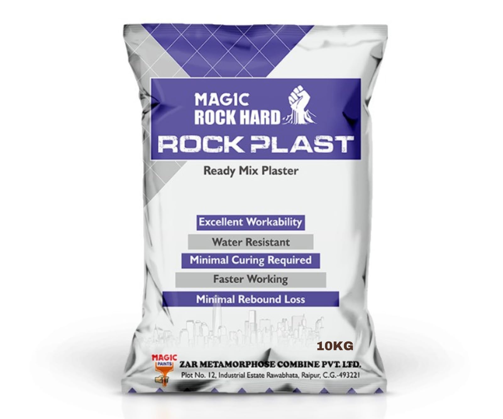 Magic Paints Ready Mix Plaster | Instant Mix for Wall, Floor & Ceiling | Crack Filler | Ready-to-Use Cement with Fine Sand & Special Additives (10KG) (B0D7CYDR5S) Amazon Price History, Amazon Price Tracker