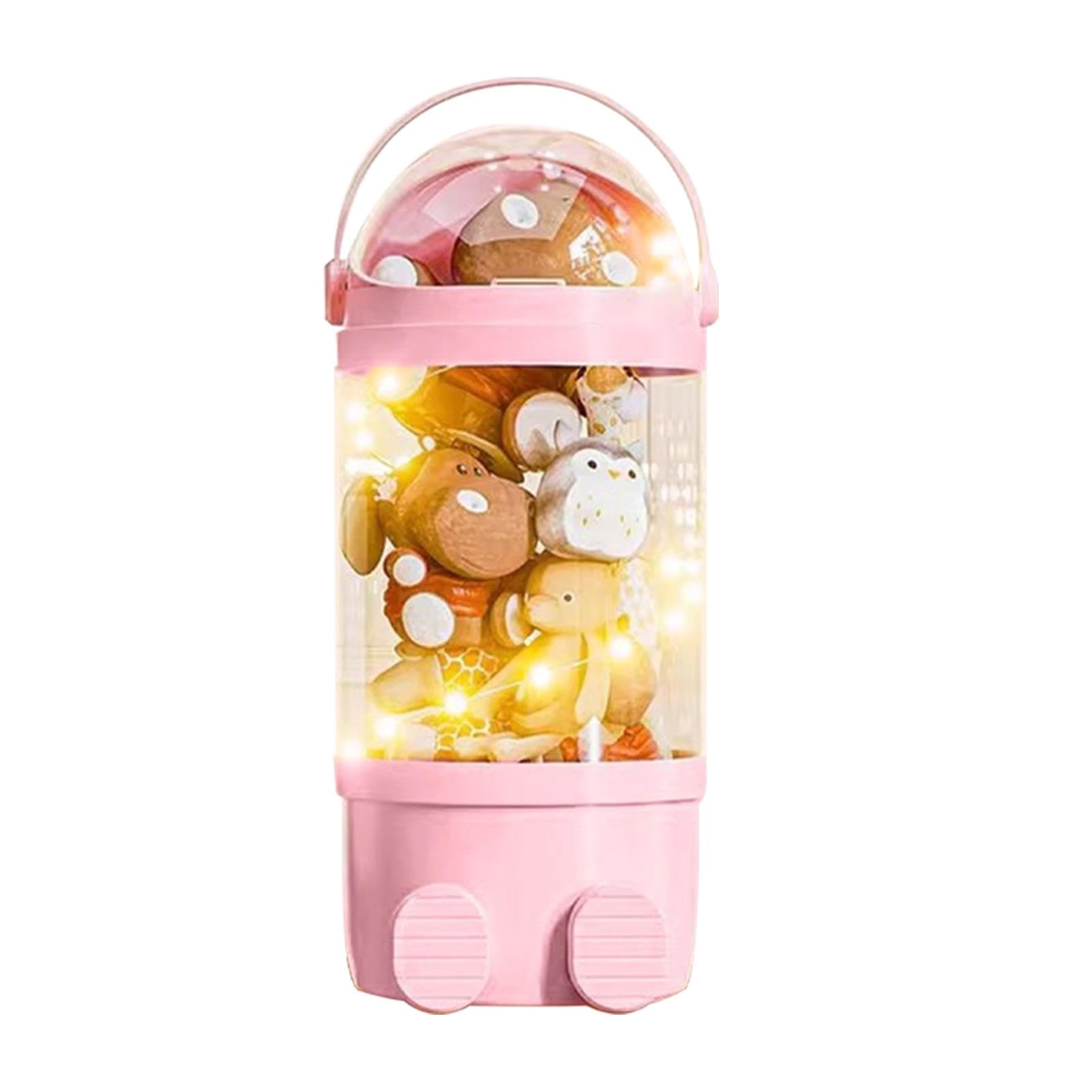 Rangement transparent en tube d'animal en peluche pour chambre propre sans bazar