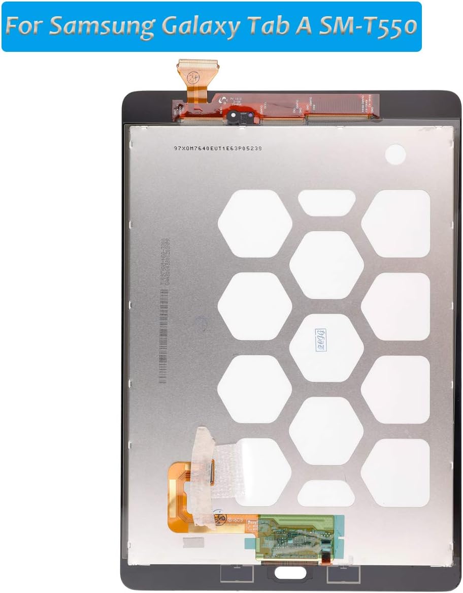 LCD Touch Screen Assembly Compatible with Galaxy Tab A SM-T550 T550 SM-T555 T555 LCD Touch Screen Display Assembly Black with Tools