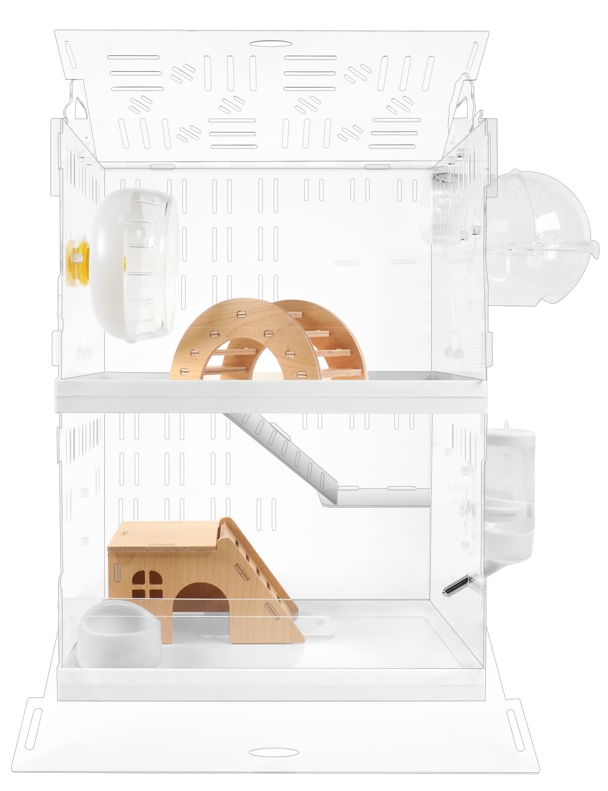 RoBeKaU 中大型ハムスターケージ ケージ hamster cage 透明度 Amazon | RoBeKaU 中大型ハムスターケージ ケージ hamster cage 透明度