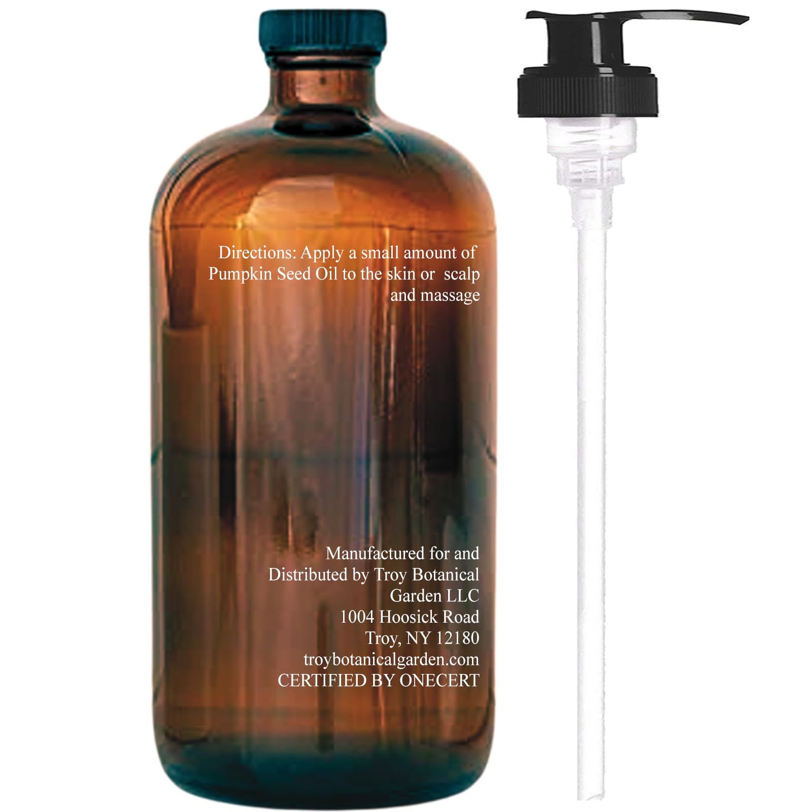 Pumpkin Seed Oil 16 fl oz (Glass Bottle) - USDA Organic Cold Pressed - 100% Pure and Natural - Hexane Free, Phthalate Free - Skin, Hair, Body, Massage Oil