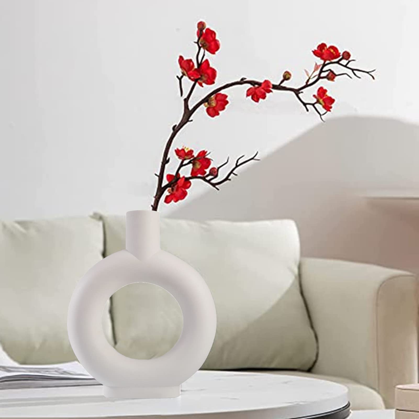 Dekoracja wnętrza Ozdoby, dekoracje, dekoracje wnętrz, dekoracje wnętrzCeramiczny wazon na pączki, wazony ceramiczne Dekoracja w stylu nordyckiego minimalizmu na ozdoby świąteczne, kuchnia, biuro lub