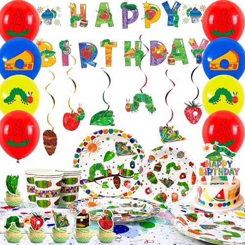 Generisch The Very Hungry Caterpillar Geburtstag Set - 117pcs Caterpillar...