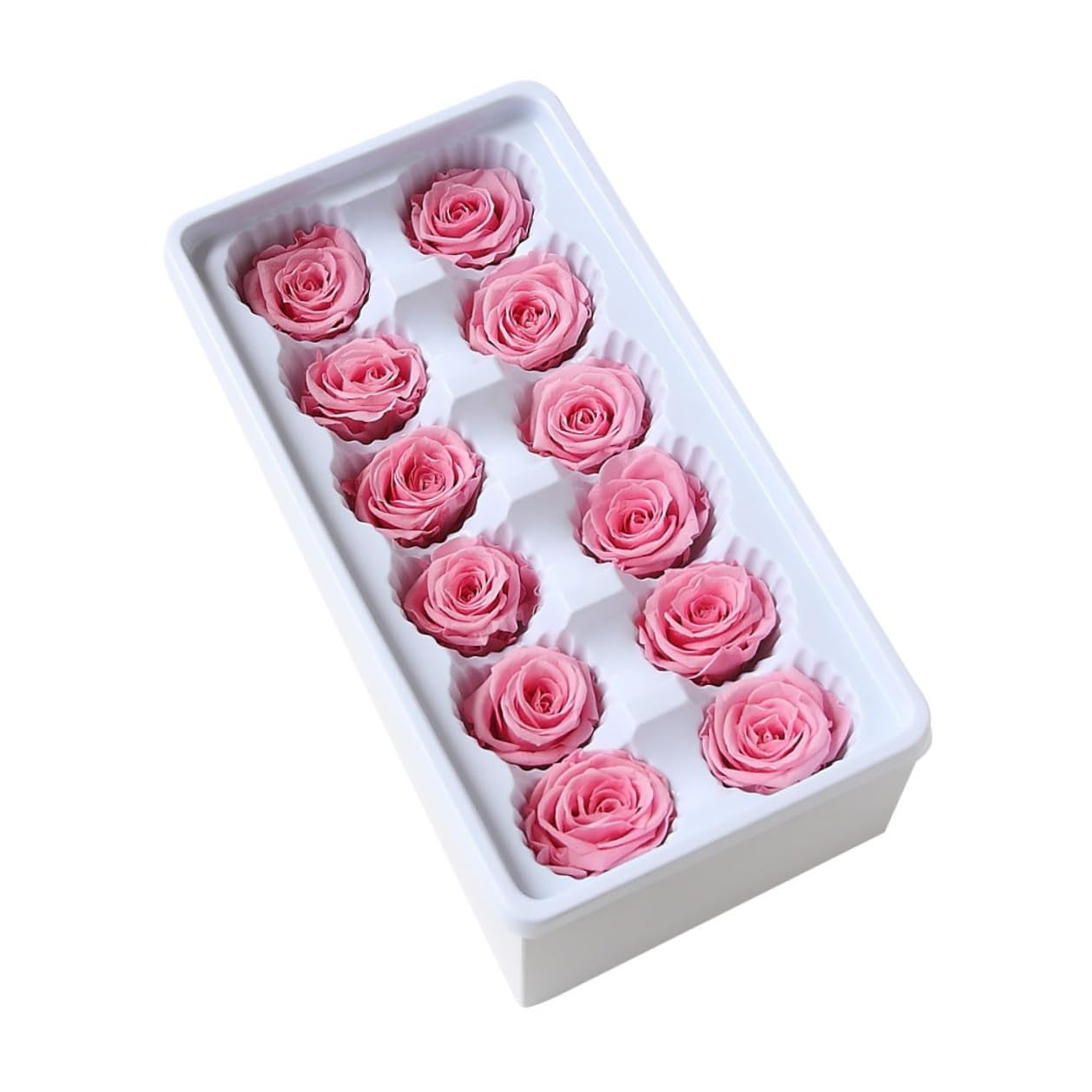 Rosa clara eterna LALADEFIEE de 12 piezas para obsequio de novios y bodas inolvidables