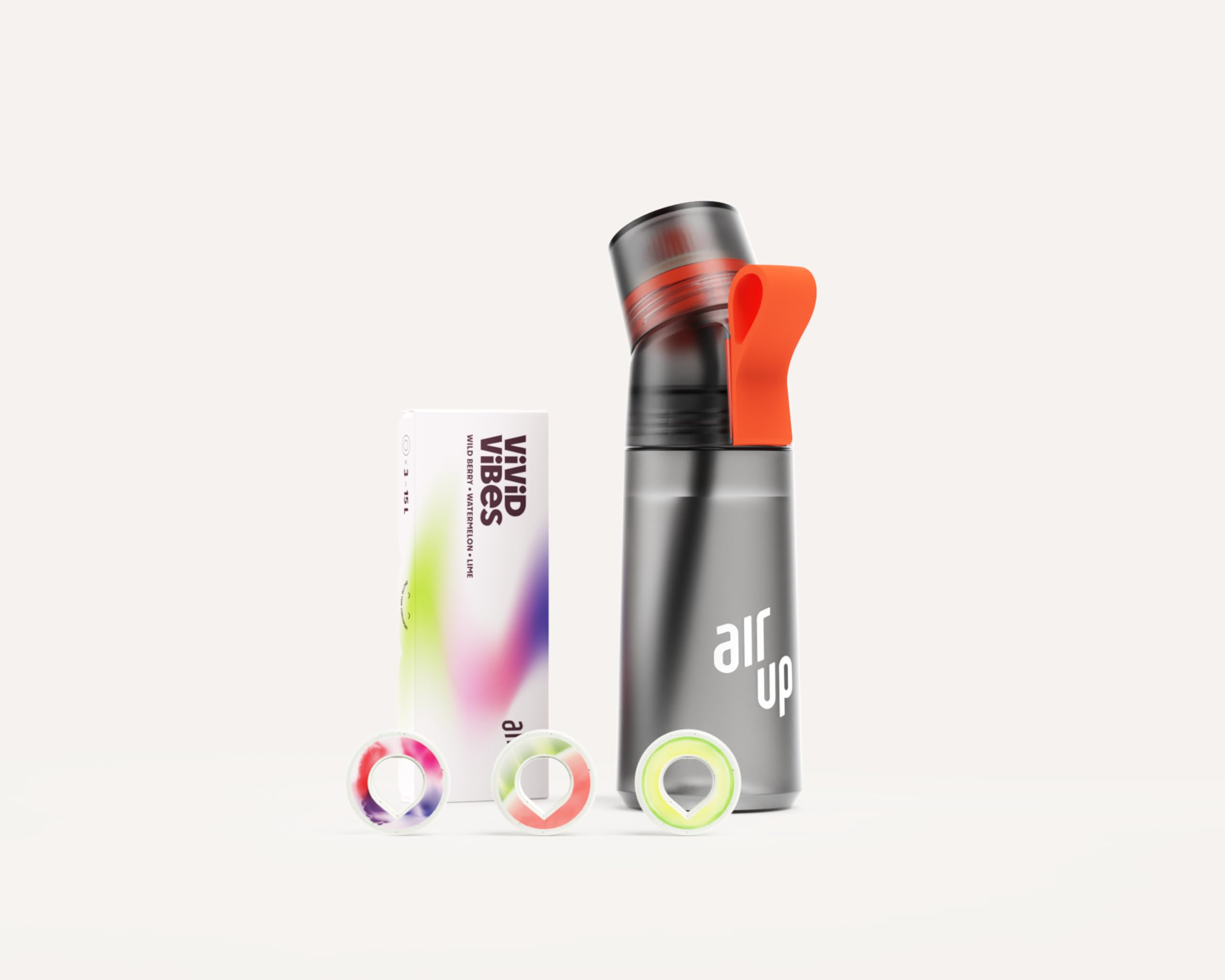 Original Trinkflasche Gen2 Original Starterset mit Pods in 3 Geschmacksrichtungen I 600ml Trinkflasche mit zuckerfreiem Aroma I spülmaschinengeeignet, BPA-frei I in Grau