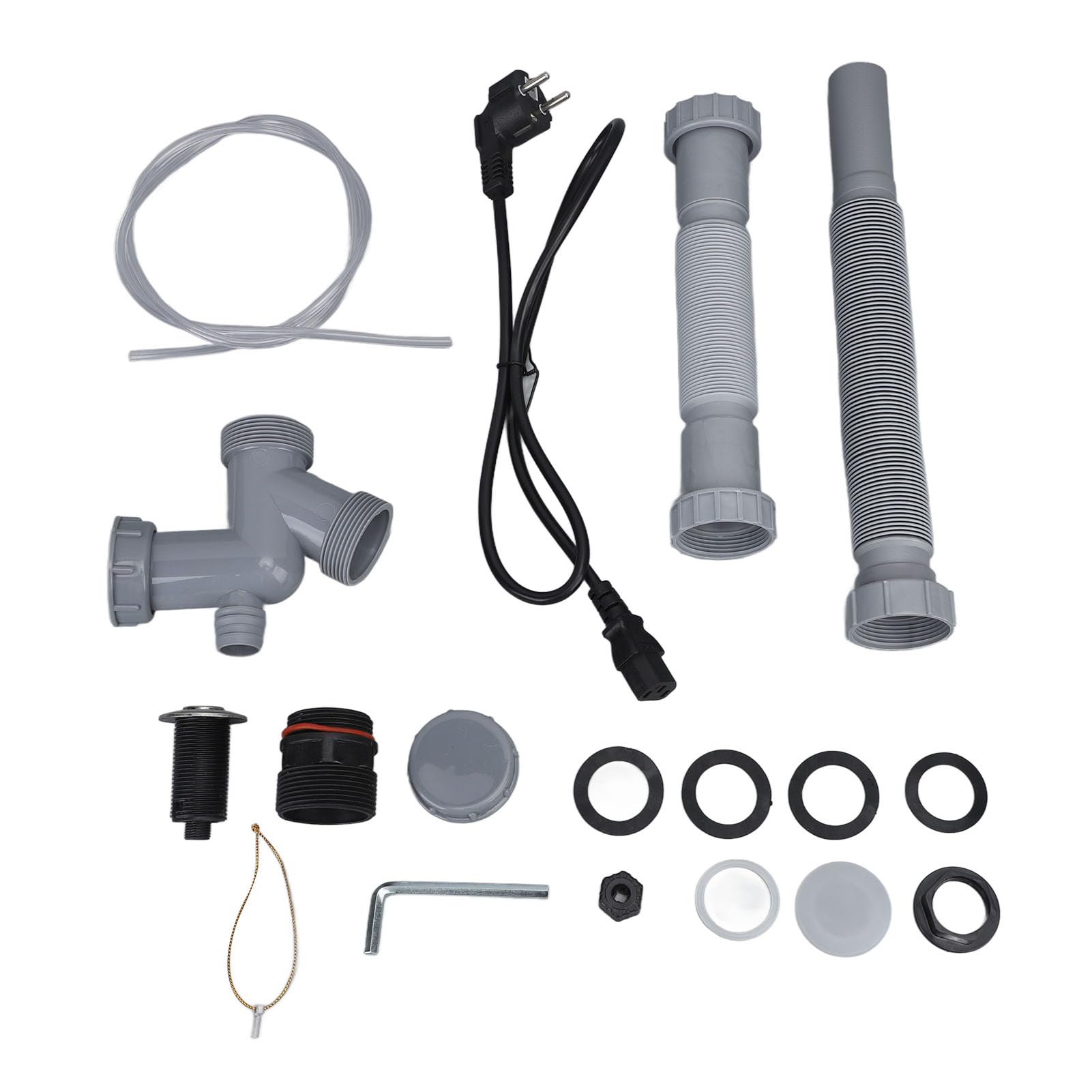 Fdit Triturador de Residuos de Acero Inoxidable 630W 2800RPM 6.3x12.6in Funcionamiento Silencioso para Fregadero de Cocina