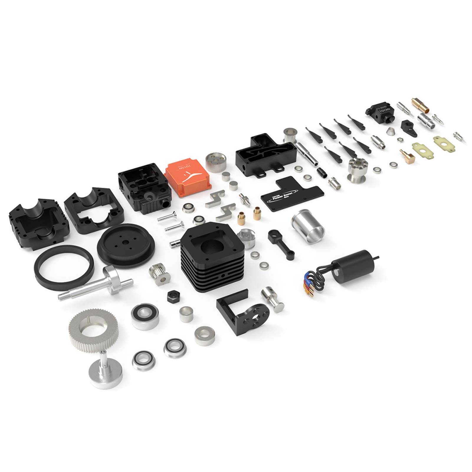 RuiyiF 4 Stroke Methanol Engine Model Kit Assembly for RC Model Car Ship Airplane, DIY Hobby