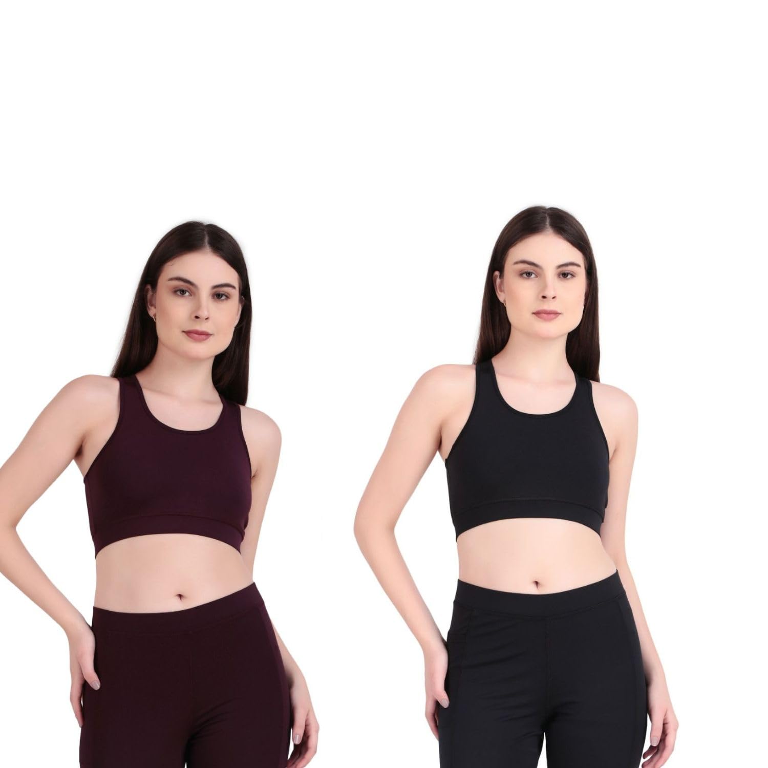 geonix Sports Bras for Women | Yoga Bras for Workout | Gym Bra, Active Wear Non Padded Bra for Women with Full Coverage | Combo of 2-picture-20
