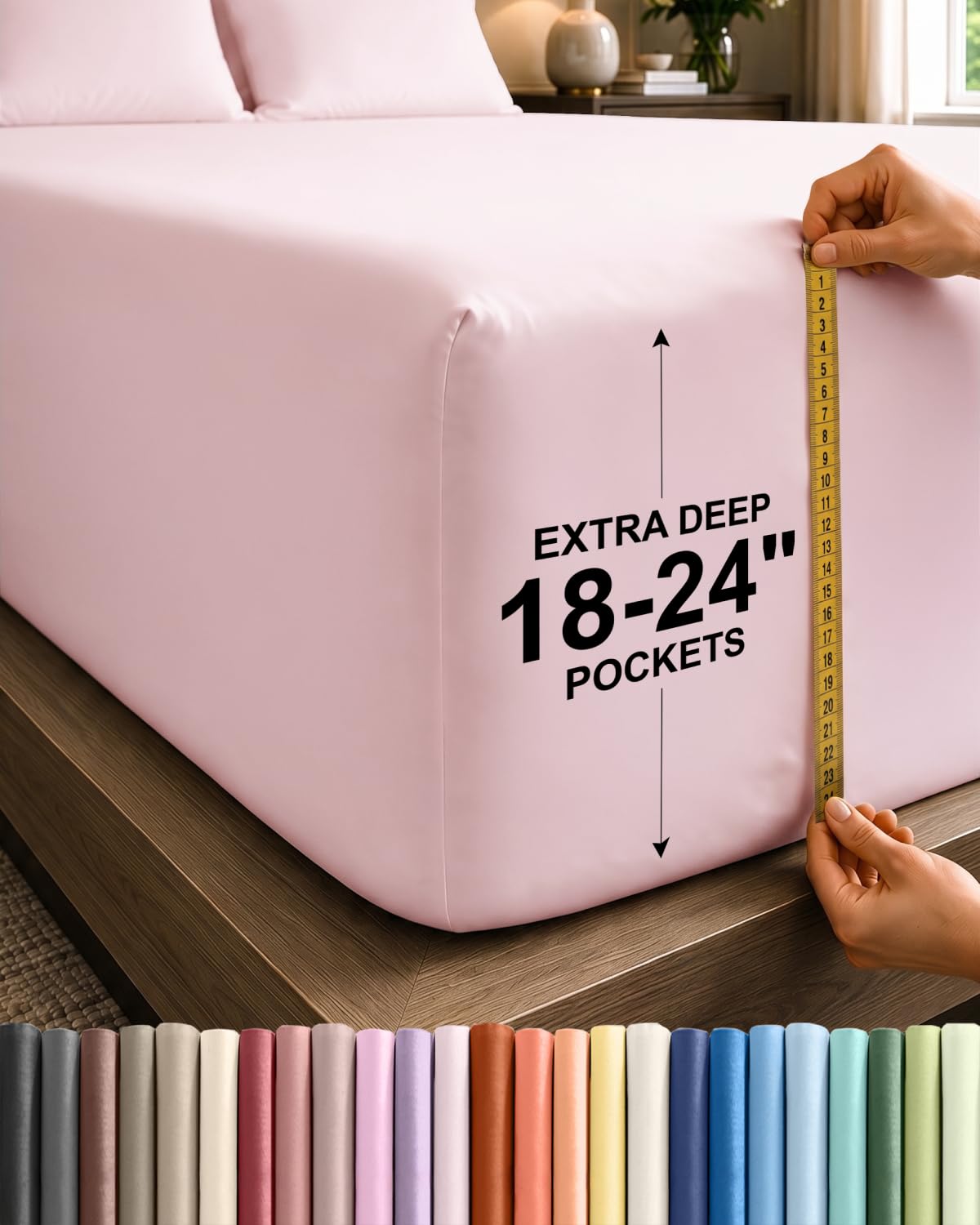 CGK Extra Deep Cal King Single Fitted Sheet Only - Lavender Pink