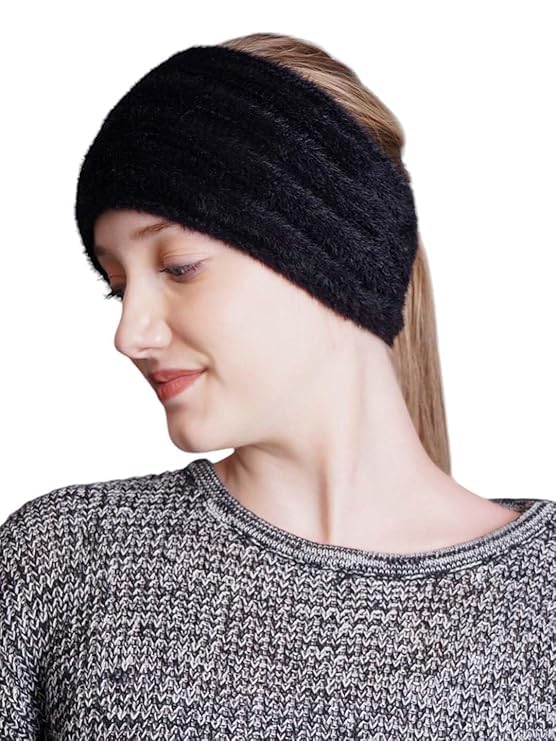 Soft Knitted Warm woolen Headband Earmuffs Earcap Earcover Winter accessories trendy stylish Earwarmer (Red)-image-14