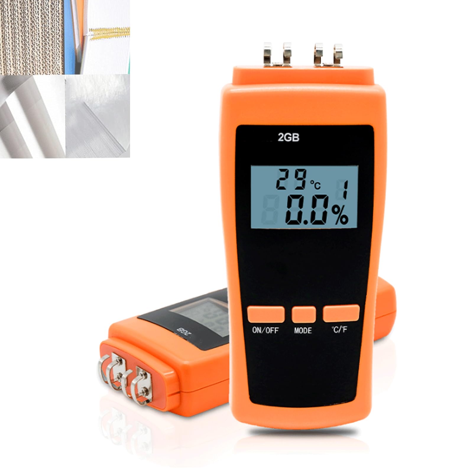 LYSDIANPU LED Digital Paper Moisture Meter, 0.1-100% RH High Precision Carton Water Tester with Temp Compensation & Auto Calibration, 0.5 Second Fast, 4 Paper Modes for Writing Paper, Corrugated Box