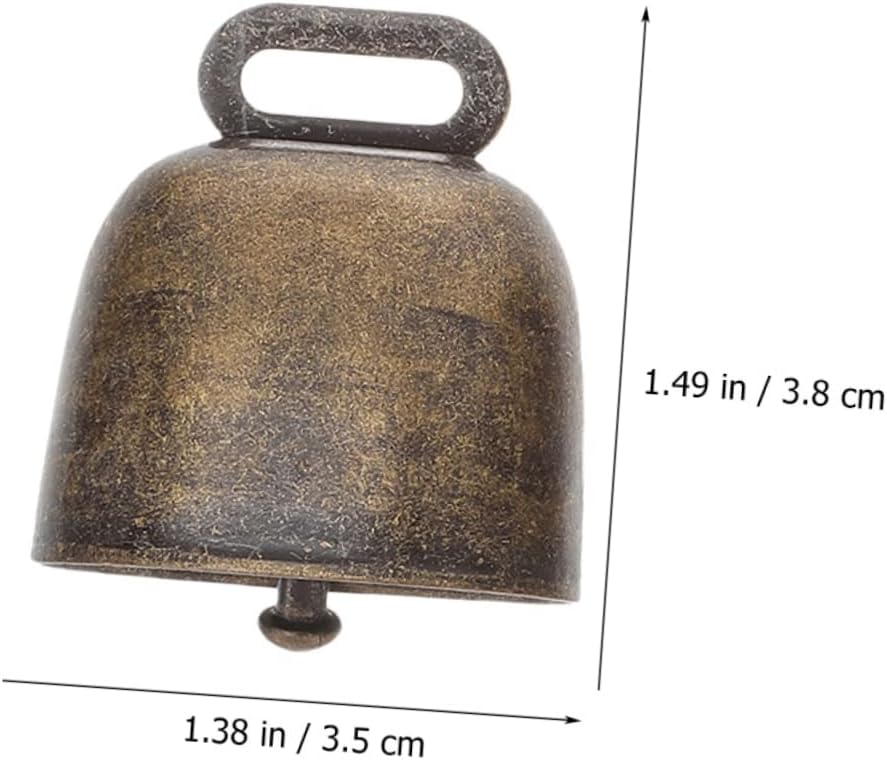 SOLUSTRE Copper Livestock Hanging Bells for Cattle Horses and Sheep DIY Pet Collar Ornaments Crisp Sound for Easy