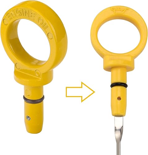 Miniatura 6 de 3mirrors Mango de palanca de medición de aceite de aluminio, mango de nivel de aceite del motor, compatible con modelos Dodge Chrysler Jeep, mango