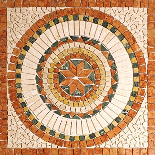Rosoni rosone mosaico in marmo su rete per interni...