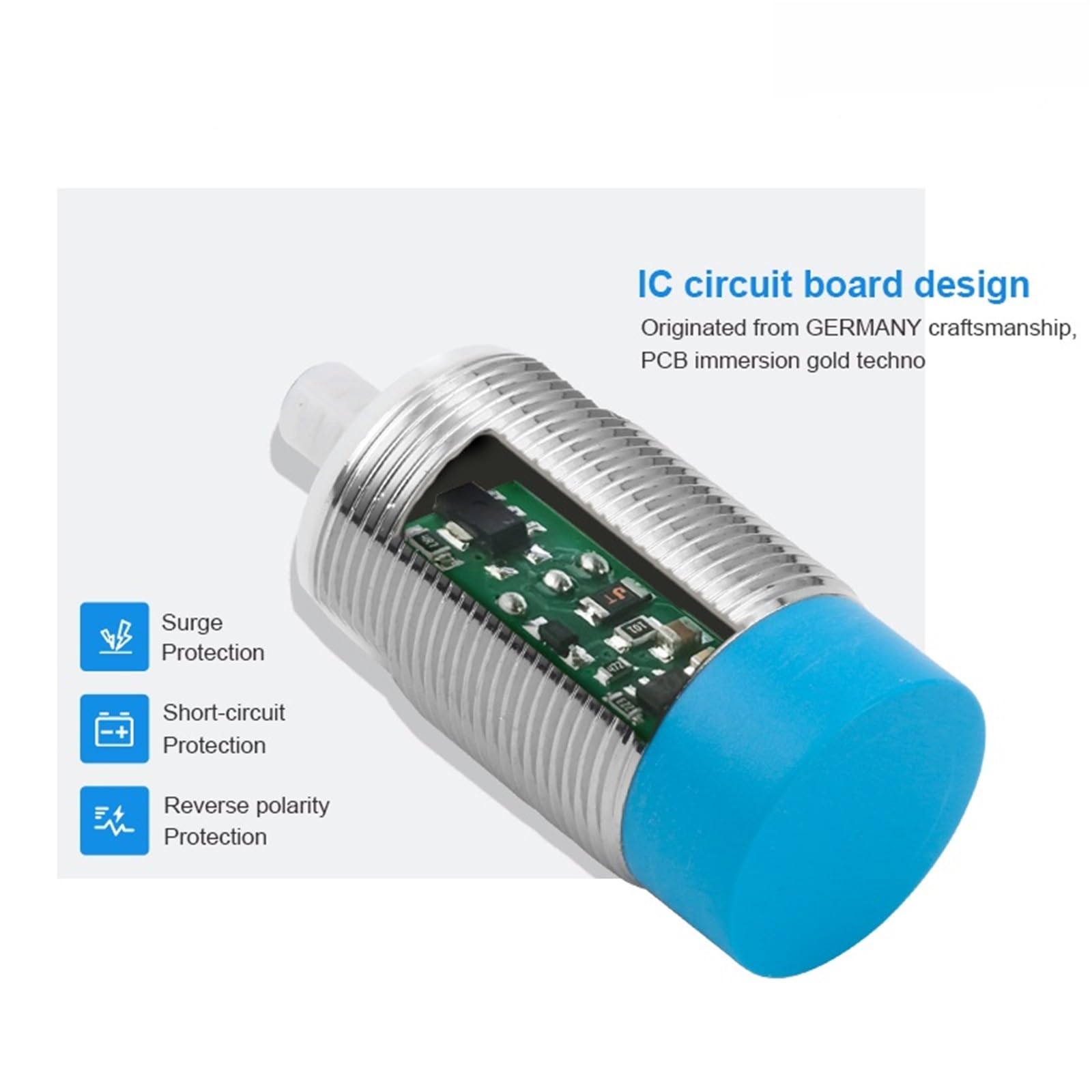 Indukcyjny przełącznik czujnika zbliżeniowego PLC Smart, automatyczne wykrywanie zbliżenia NPN PNP DC 12 V 24 V LM30 M30 10 mm 15 mm 1 szt. (15 mm (non-flush), LM30 (STANDARD)_NPN NO)