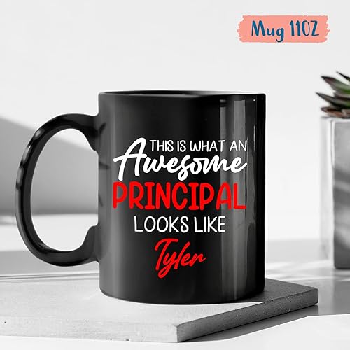 Miniatura 10 de Regalos personalizados para directores de escuela, taza de café principal, taza personalizada con nombre de regalo para mujeres y hombres, taza para