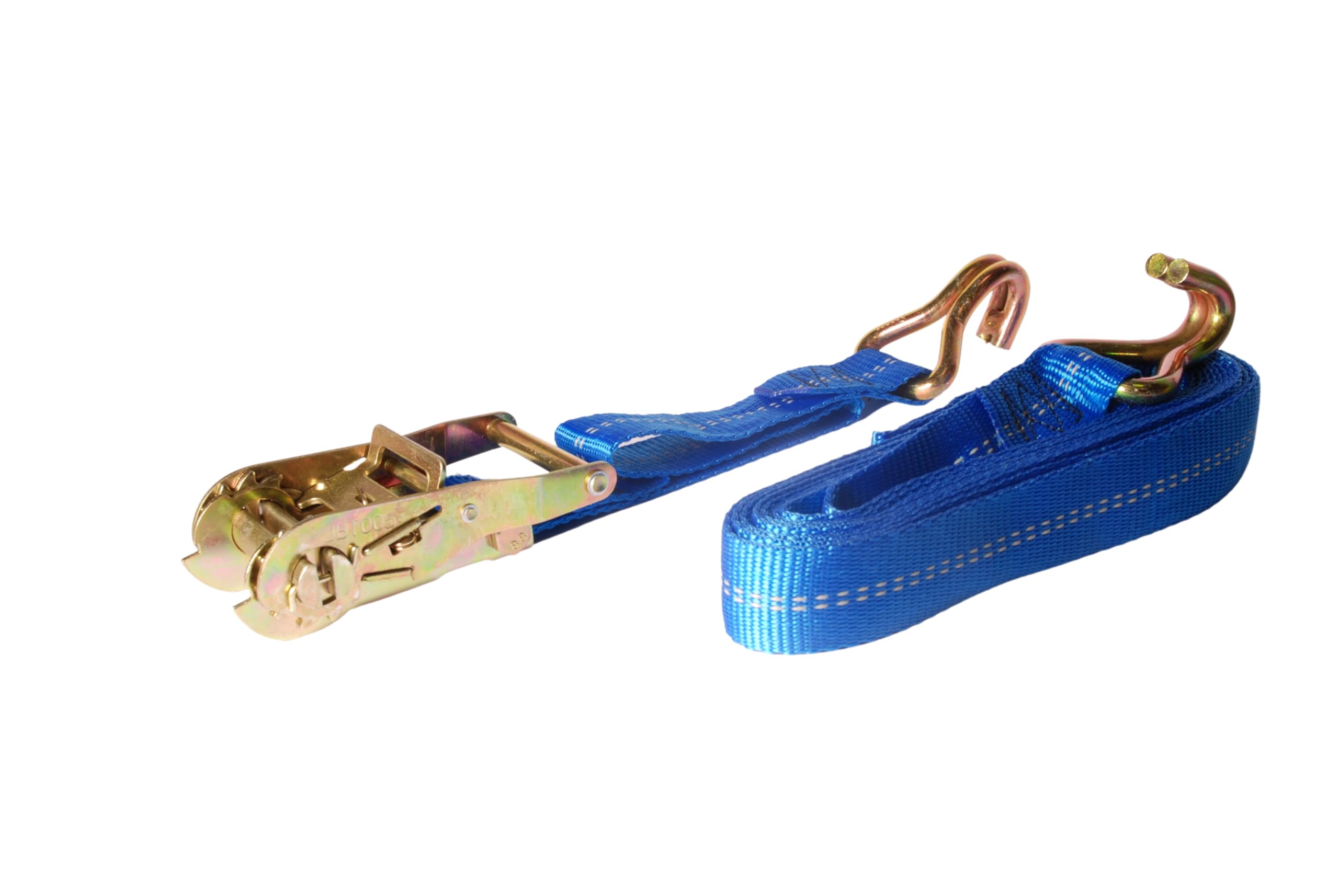 Chapuis gab17 correa polipropileno con tensor de trinquete y 2 ganchos cerrados – Tensión máxima de uso 200 kg – anchura 35 mm – longitud 5, M – Azul