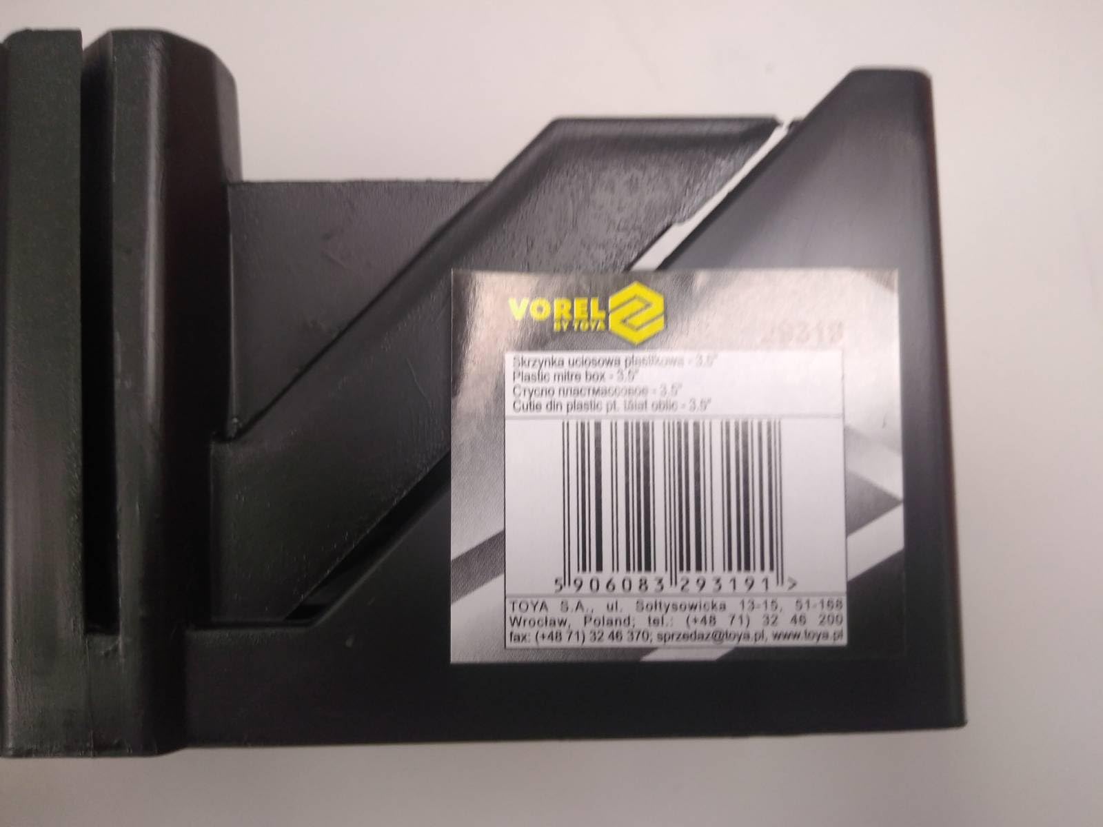 VOREL 29319 - caja de ingletes de plástico de 3,5 "/ 4 ángulos /