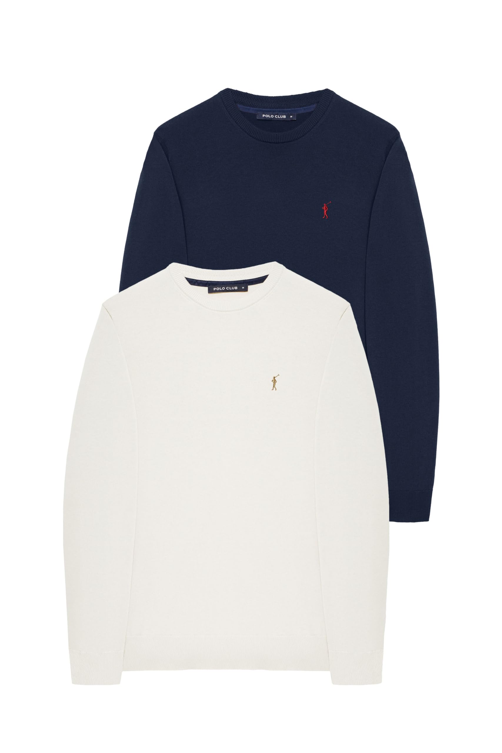 Polo Club Maglione Manica Lunga Uomo Maglioni Girocollo Crew Neck Pullover 100% Cotone
