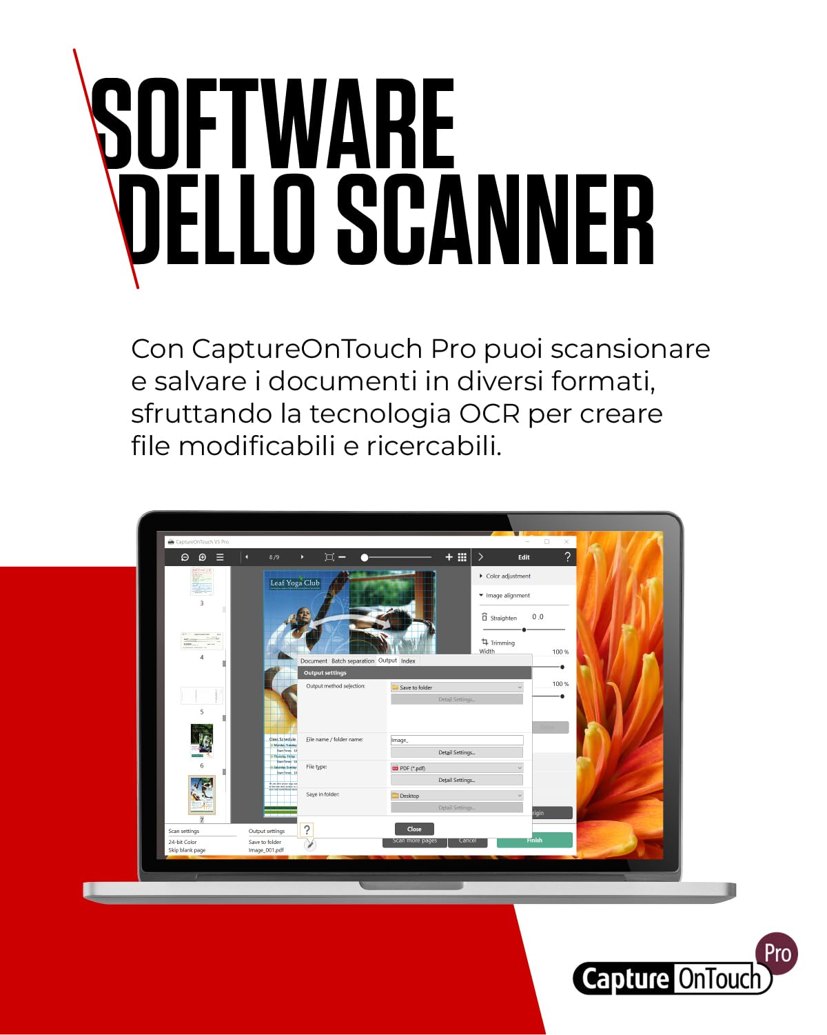 Canon imageFORMULA DR-C350 Scanner documenti A4 | Design compatto e avanzata elaborazione immagini per ufficio | Alimentatore automatico da 100 fogli | Con Canon CaptureOnTouch Pro