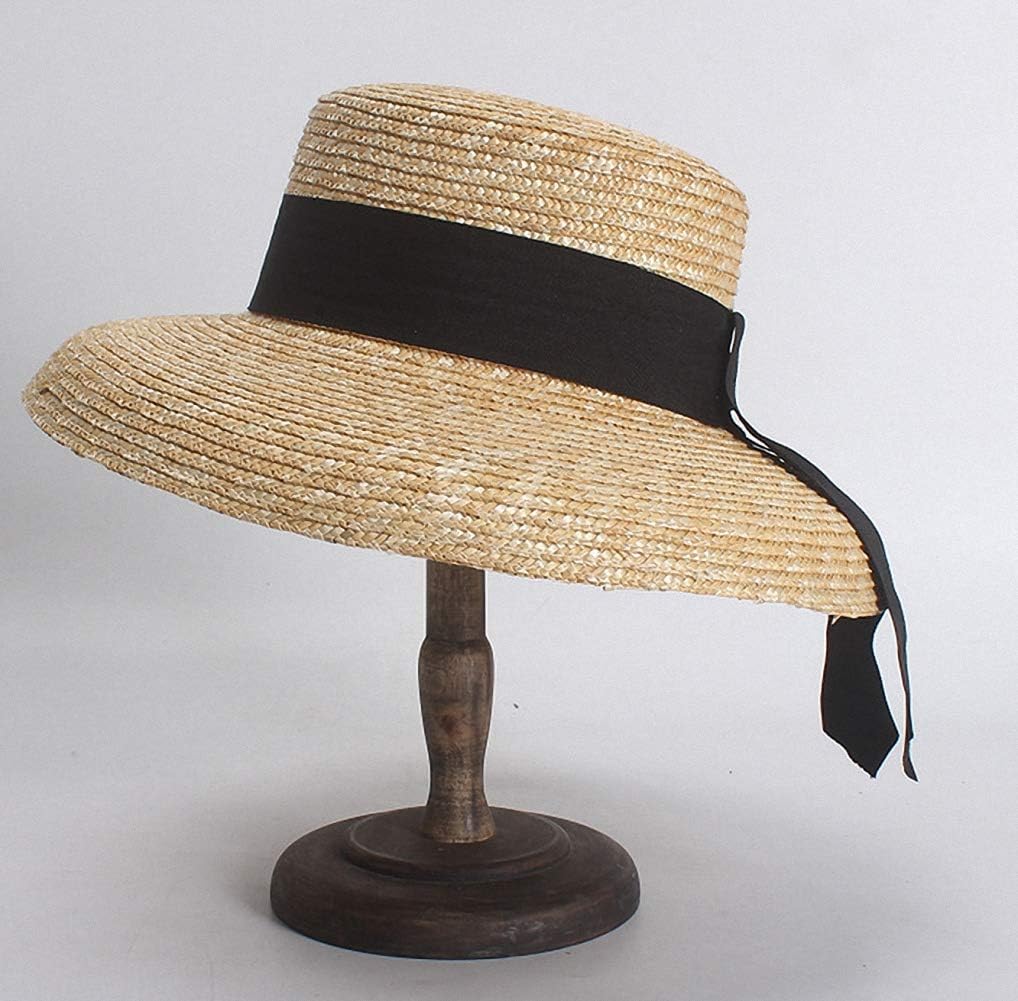 Women's Wide Brim Braided Sun Hat UPF 50+ Sun Protection Floppy Summer Beach Cap Straw Hat