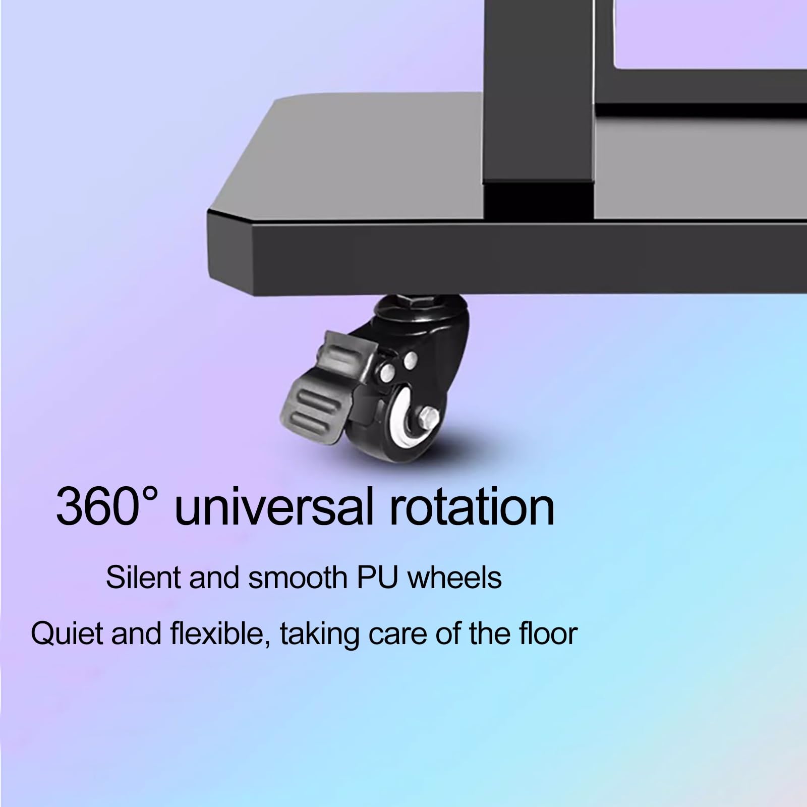 Soporte para TV portátil con Ruedas Sostiene 500 Libras Se Adapta a televisores LCD LOLTV de 3275" TV móvil con Ruedas de Bloqueo y Bandeja Ideal para Uso en el hogar y la Oficina