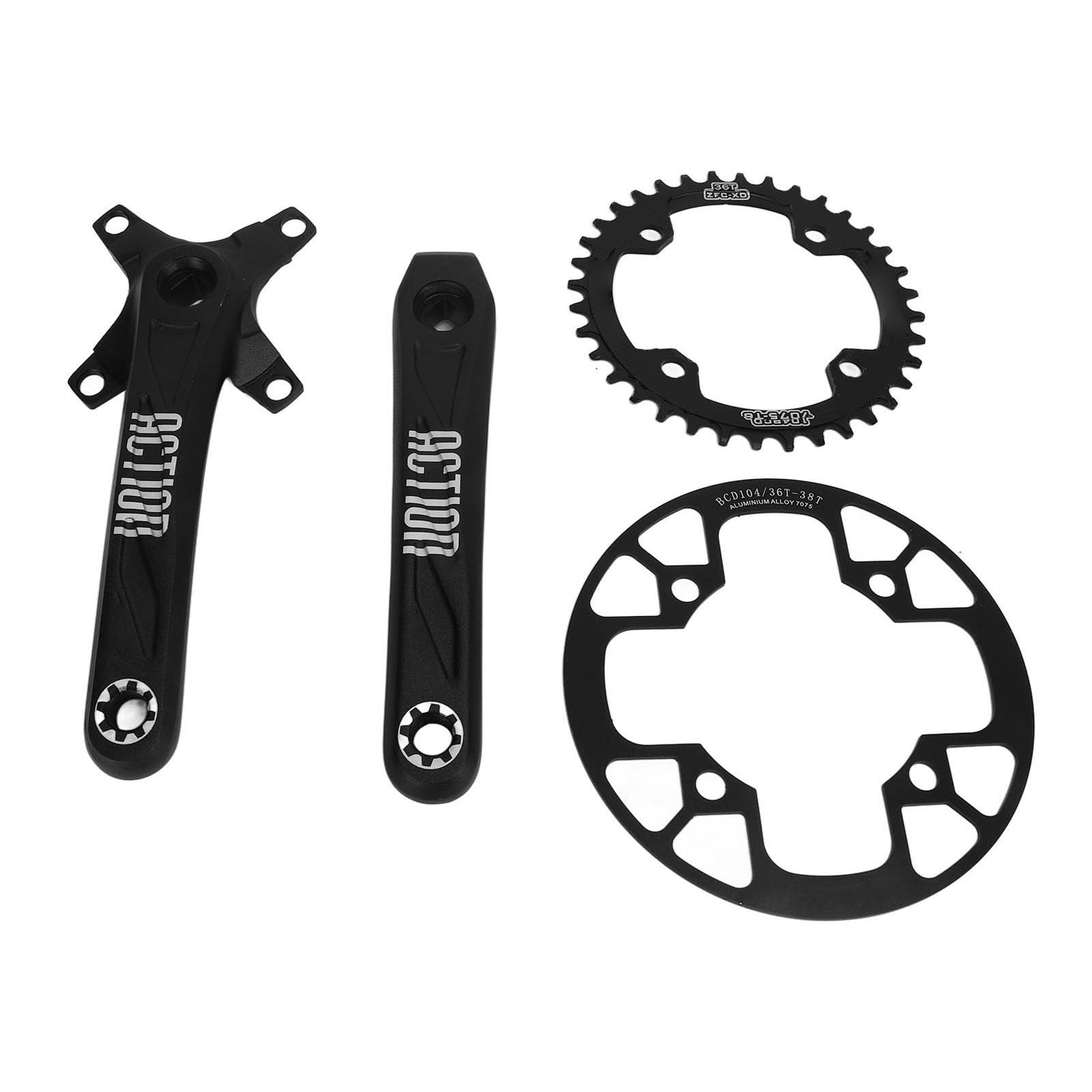Mechanizm Korbowy Rowerowy 104 BCD Mechanizm Korbowy do Roweru Górskiego Stop Aluminium 170 Mm Części do Naprawy Rowerów Górskich Szosowych