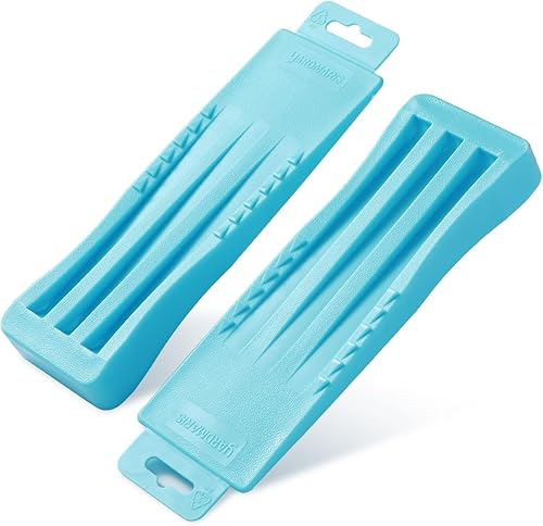 Cuñas de tala de árboles, paquete de 2 cuñas para árboles con púas, equipo para cortar árboles de forma segura, caída, pandeo (2 x 8)