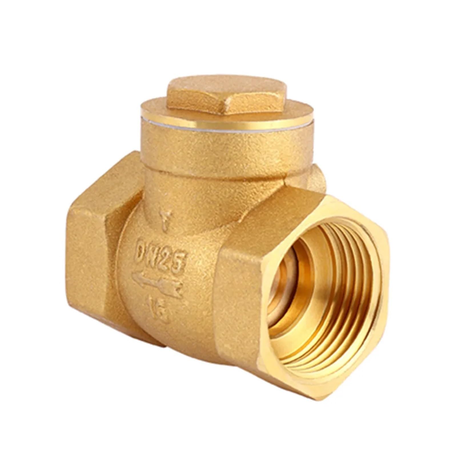 Llave de Paso 1/2 Válvula antirretorno horizontal con boca de alambre latón, rosca hembra cobre, 1/2", 3/4", 1", 1-1/4", 1-1/2", 2"(DN50)