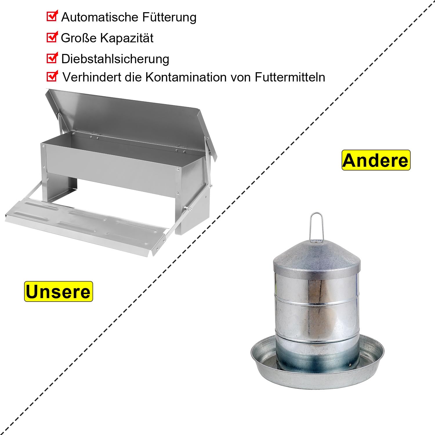 Karmnik automatyczny 5 kg, koryto na karmę z pedałem samochodowym i