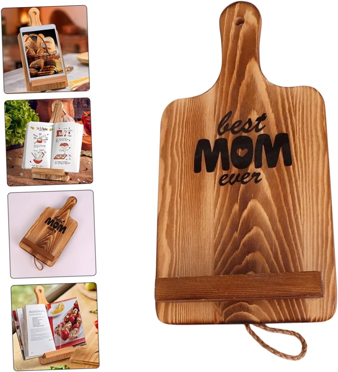 SOLUSTRE Mother's Day Recipe Book Stand Cooking Tablet Holder Sturdy Design for Kitchen Counter and Desk Multifunctional Support and Display Stand