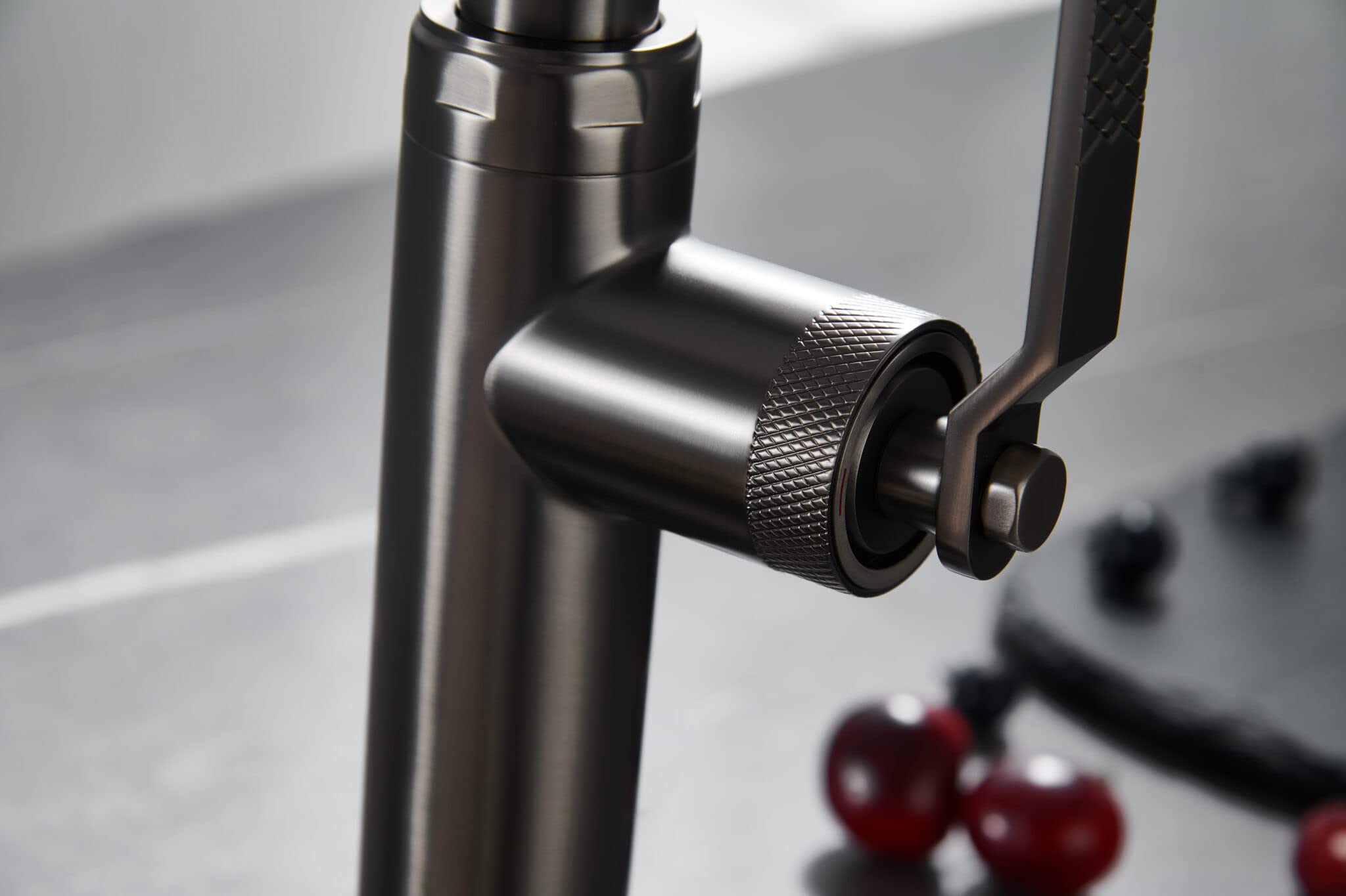 Mice - Grifo de cocina monomando extraíble con difusor doble jet - Mangera Flexible 360º - Griferia de Cocina Color Black Gun Metal - Serie Niza GCE027/BGM Imex