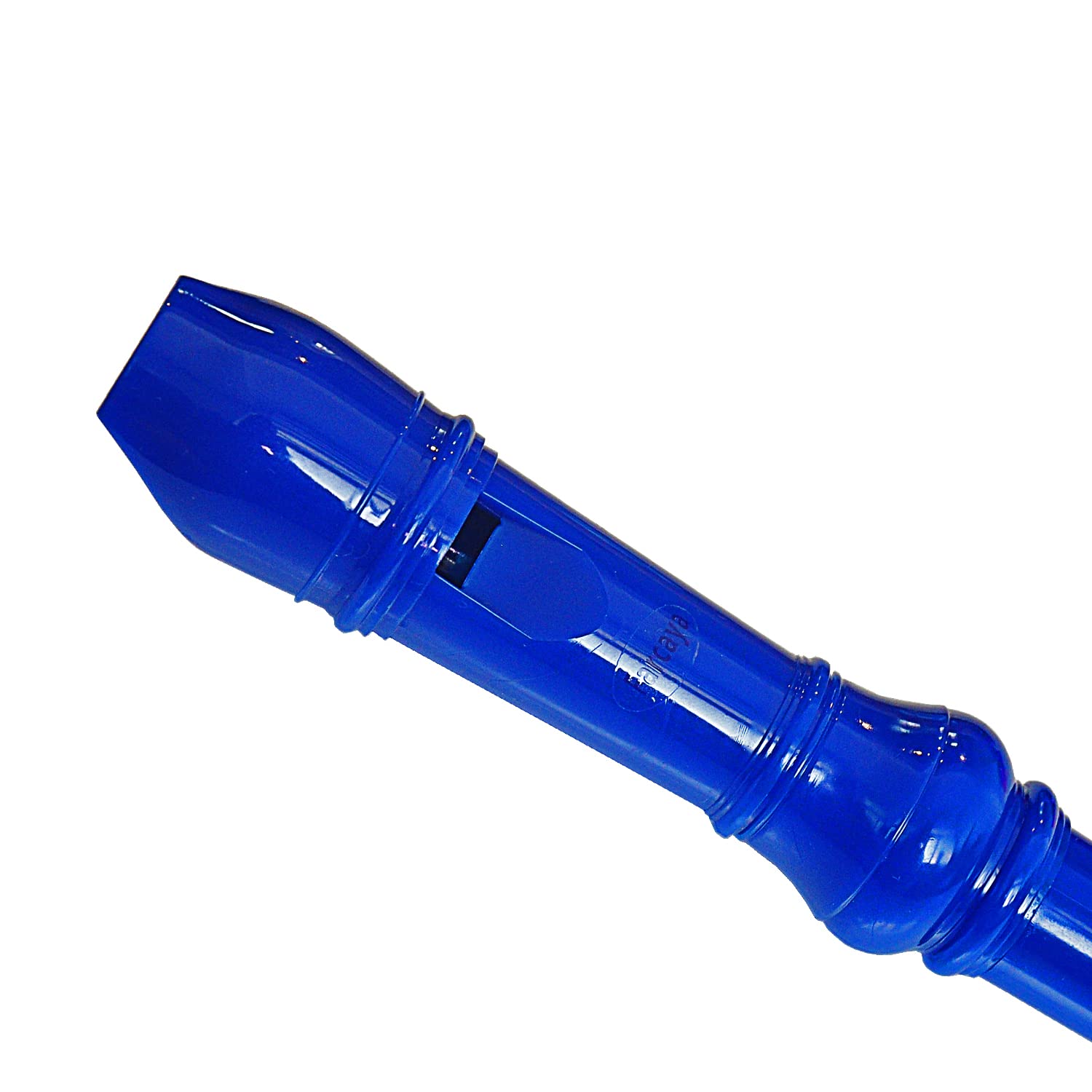 Instrumento de flauta soprano de 2 piezas para adultos, principiantes, estilo alemán, llave C, 8 agujeros, descendiente con varillas limpias, estuche de almacenamiento (azul y blanco)