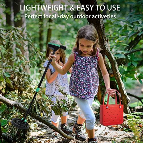 Kids Metal Detector - Metal Detector For Kids With Waterproof Coil, Backlight Lcd Display, Adjustable Lightweight Metal Detector, Use For Detecting Coins, Gold And Outdoor Treasures Green #TOP1