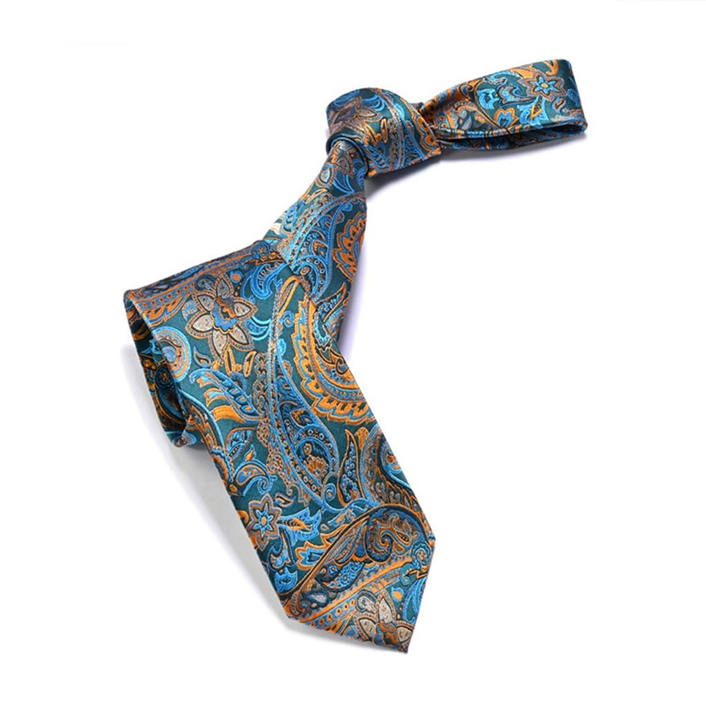 JFDBGU Business 7.5CM Tie Tie Pocket Towel Cufflink Collar Clip 7-piece Gift Box Set