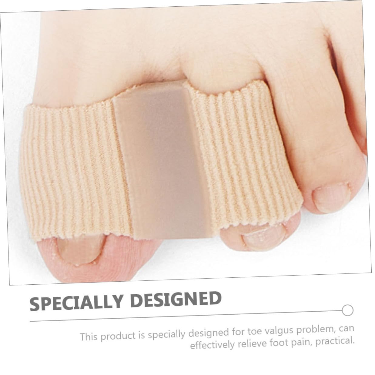 jojofuny 12pcs Skin Color Toe Separators Overlapping Toe Spacers for Women Bunion Corrector Washable for Salon and Manicure Use