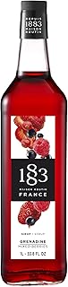 1883 Grenadine Mixed Berries Syrup for Drinks, Made in France, 1 Liter G...