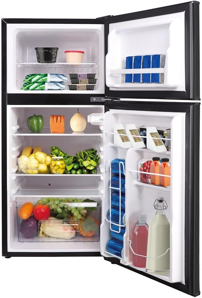 FRIGIDAIRE 2 Door Refrigerator/Freezer, 4.6 cu ft, Black Stainless Steel, Gunmetal on Fridge.com
