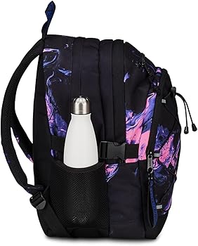 Mitama Pink Smoke Triple Compartment Backpack with PC Pocket