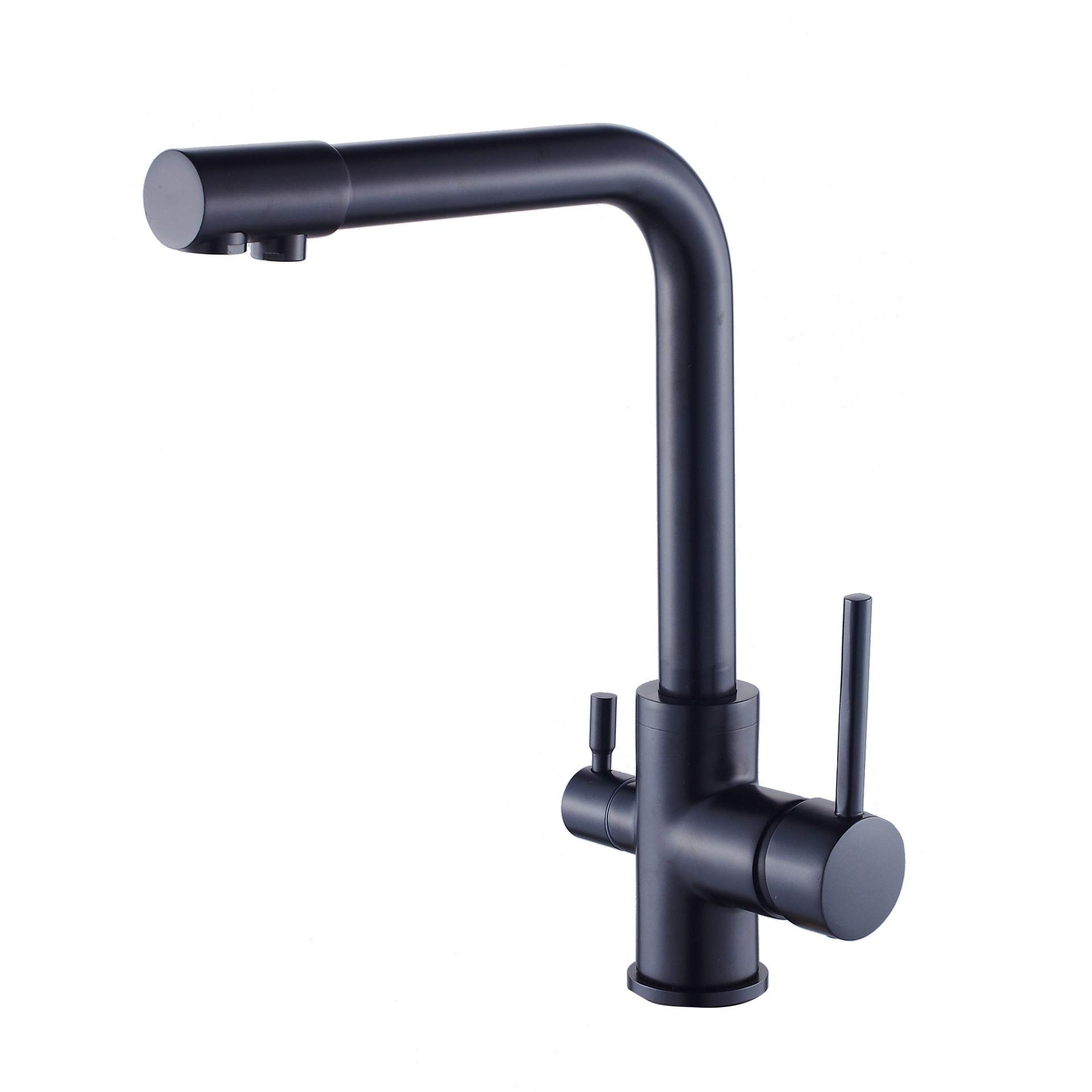 ZYCHSJXA Kitchen Tap Hot and Cold Water Purifier Dual-Use Faucet Sink Rotating Outlet Black