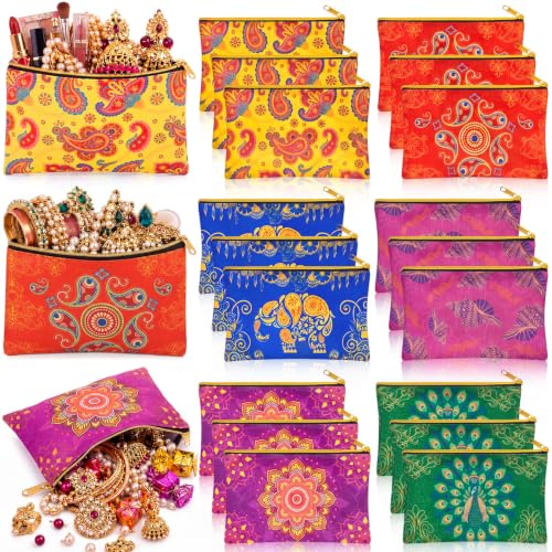 SilTriangle 12 Pcs Indian Return Gifts for Pooja, 7.1 x 4.3 Inch