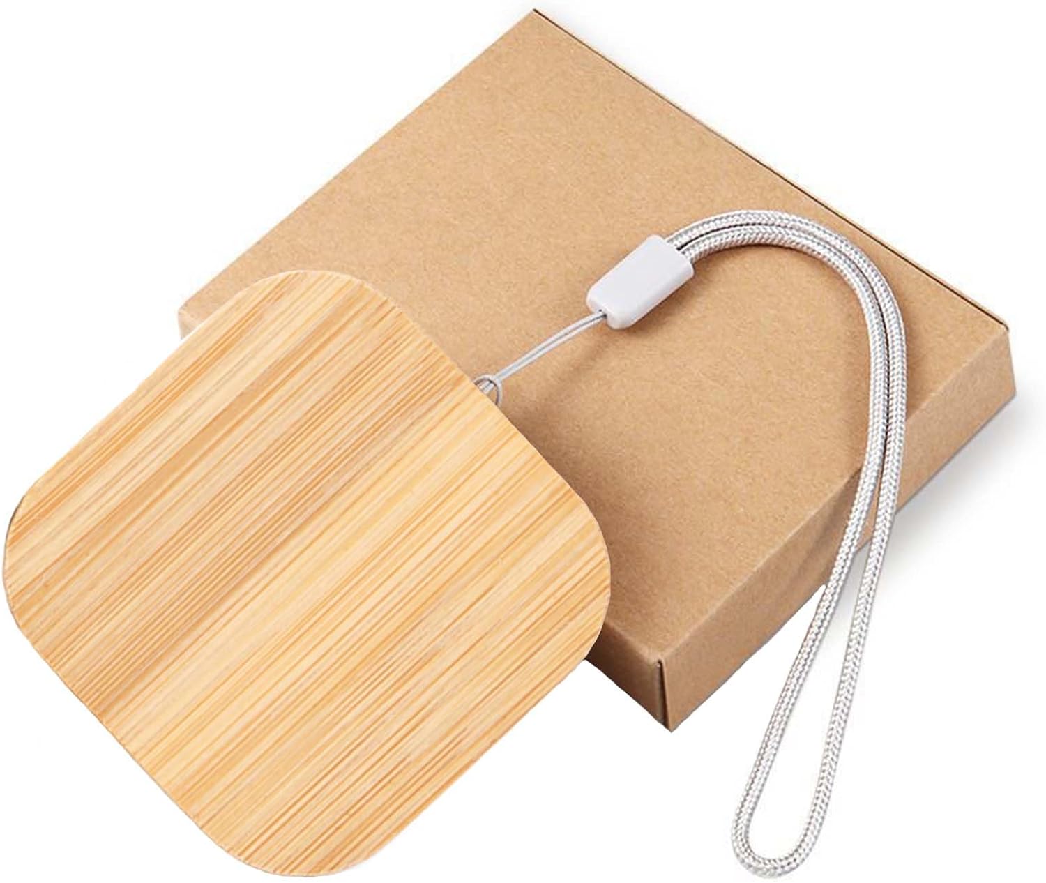 100 PCS Square Bamboo Multi USB Charging Adapter Cable Kit for Travel USB Adapter Kit Bulk for Business Type-C USB Micro Ligntning Charger Cable Adapter Cable Kit Travel Data Cable