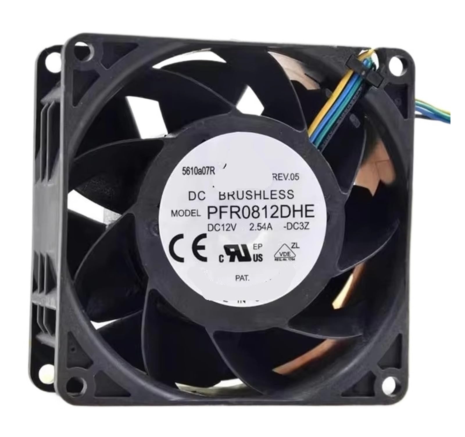 PEQYUACTE PFR0812DHE BE57 Cooling Fan 12V 2.54A 80x80x38mm 4-Wire